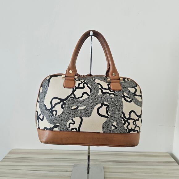 Tous Kaus Vintage Beard Print Satchel Large Handbag - Picture 2 of 10